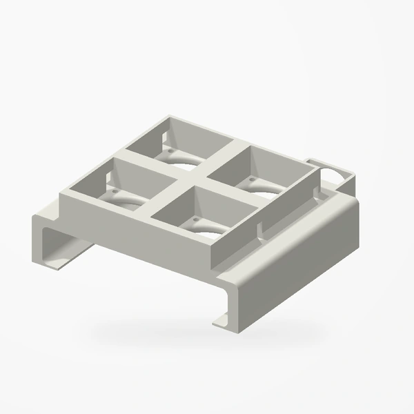 The off-white five-fan EliteDesk 800 Mini fan mount on its own