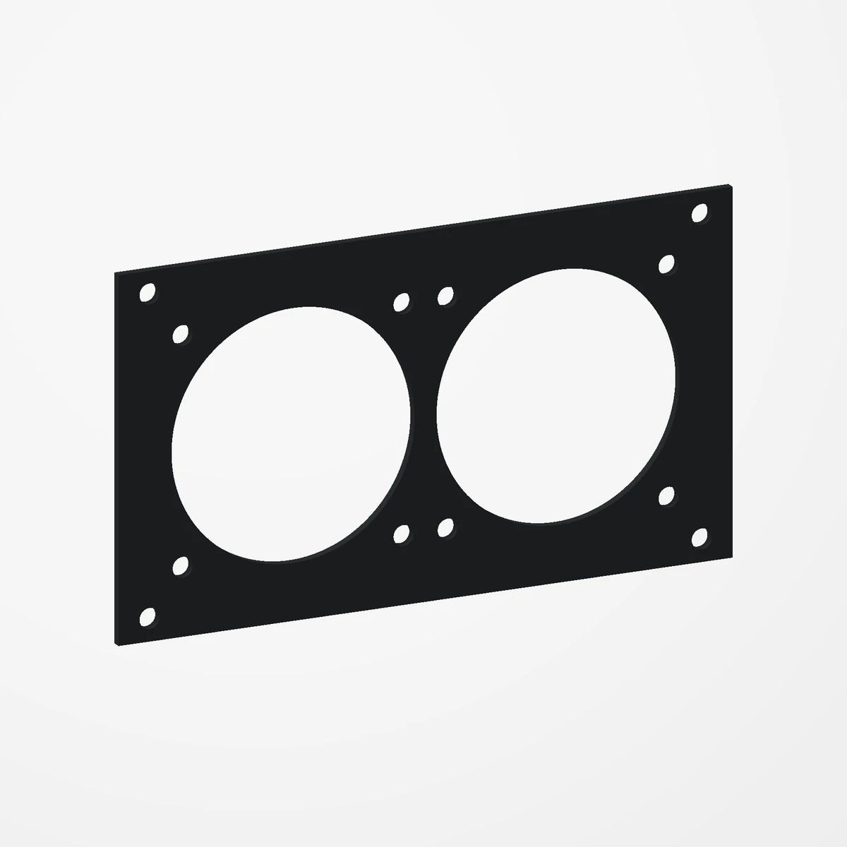 Plate for two 60 mm fans on a 140 mm mount: Plate