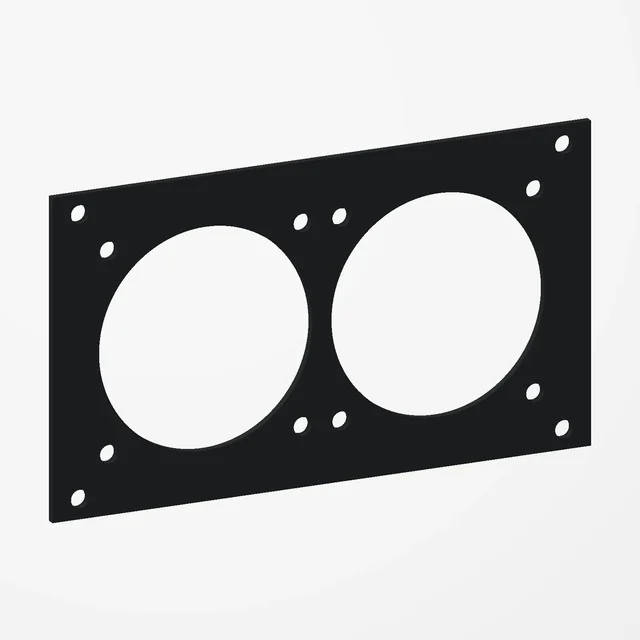 Plate for two 60 mm fans on a 140 mm mount