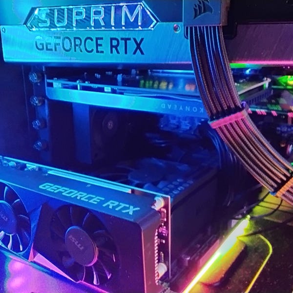 Customer Ian’s fan-mount installation beneath an expansion card